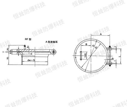 回轉(zhuǎn)蓋帶頸對(duì)焊法蘭人孔