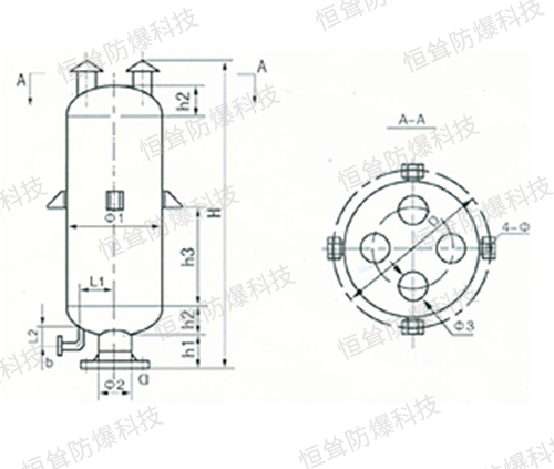 KHP型不銹鋼擴(kuò)散緩沖放空消聲器